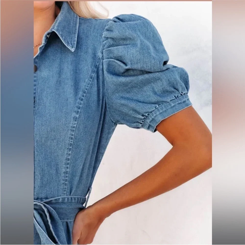 Vici Dallas denim dress small - Picture 3 of 8